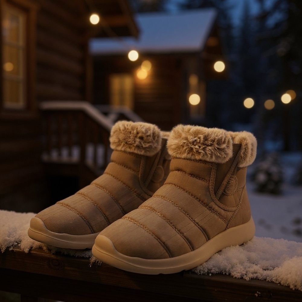 NWOT Size 10 Skechers Cozy Taupe Winter Go Walk Boots